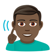 🧏🏿‍♂️ Emoji Homem Surdo: Pele Escura na JoyPixels 7.0.