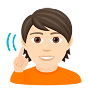 🧏🏻 Emoji gehörlose Person: helle Hautfarbe JoyPixels 7.0.