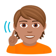 🧏🏽 Emoji Pessoa Surda: Pele Morena na JoyPixels 7.0.