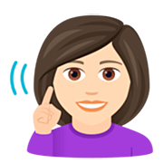 gehörlose Frau: helle Hautfarbe JoyPixels 7.0.