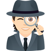🕵🏻 Emoji Detektiv(in): helle Hautfarbe JoyPixels 7.0.