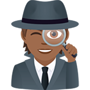 🕵🏾 Emoji Detective: Tono De Piel Oscuro Medio en JoyPixels 7.0.
