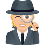 🕵🏼 Emoji Detektiv(in): mittelhelle Hautfarbe JoyPixels 7.0.