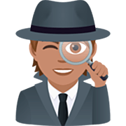 🕵🏽 Emoji Detektiv(in): mittlere Hautfarbe JoyPixels 7.0.