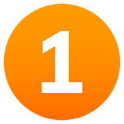 Emoji 1️ Cifra uno su JoyPixels 7.0.