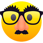 Emoji 🥸 Faccina Travestita su JoyPixels 7.0.