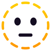 Emoji 🫥 Faccia A Linea Tratteggiata su JoyPixels 7.0.