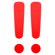 Emoji ‼️ Doppio Punto Esclamativo su JoyPixels 7.0.