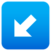↙️ Emoji Seta Para Baixo E Para A Esquerda na JoyPixels 7.0.
