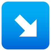 ↘️ Emoji Flecha Hacia La Esquina Inferior Derecha en JoyPixels 7.0.