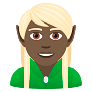 🧝🏿 Emoji Elf(e): dunkle Hautfarbe JoyPixels 7.0.