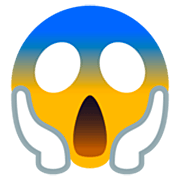 vor Angst schreiendes Gesicht JoyPixels 7.0.