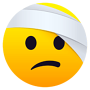 🤕 Emoji Cara Con La Cabeza Vendada en JoyPixels 7.0.