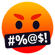 🤬 Emoji Gesicht mit Symbolen über dem Mund JoyPixels 7.0.