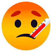 🤒 Emoji Gesicht mit Fieberthermometer JoyPixels 7.0.