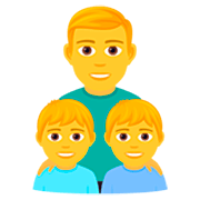 👨‍👦‍👦 Emoji Familie: Mann, Junge und Junge JoyPixels 7.0.