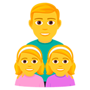 👨‍👧‍👧 Emoji Familie: Mann, Mädchen und Mädchen JoyPixels 7.0.