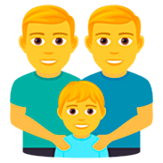 👨‍👨‍👦 Emoji Familie: Mann, Mann und Junge JoyPixels 7.0.