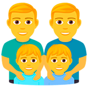 👨‍👨‍👦‍👦 Emoji Familia: Hombre, Hombre, Niño, Niño en JoyPixels 7.0.