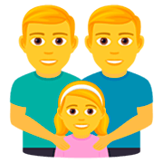 👨‍👨‍👧 Emoji Familia: Hombre, Hombre, Niña en JoyPixels 7.0.