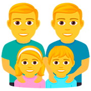 👨‍👨‍👧‍👦 Emoji Família: Homem, Homem, Menina E Menino na JoyPixels 7.0.