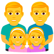 Familie: Mann, Mann, Mädchen und Mädchen JoyPixels 7.0.