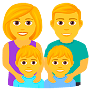 👨‍👩‍👦‍👦 Emoji Familia: Hombre, Mujer, Niño, Niño en JoyPixels 7.0.