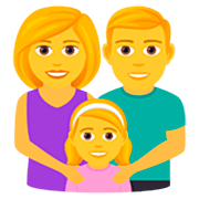 👨‍👩‍👧 Emoji Familie: Mann, Frau und Mädchen JoyPixels 7.0.