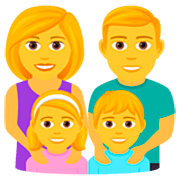 Émoji 👨‍👩‍👧‍👦 Famille : Homme, Femme, Fille Et Garçon sur JoyPixels 7.0.