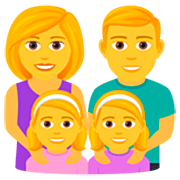 👨‍👩‍👧‍👧 Emoji Familia: Hombre, Mujer, Niña, Niña en JoyPixels 7.0.