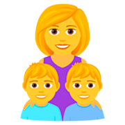 👩‍👦‍👦 Emoji Familie: Frau, Junge und Junge JoyPixels 7.0.