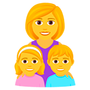Familie: Frau, Mädchen und Junge JoyPixels 7.0.