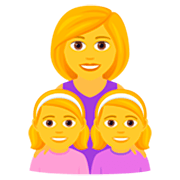 👩‍👧‍👧 Emoji Familie: Frau, Mädchen und Mädchen JoyPixels 7.0.