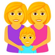 Émoji 👩‍👩‍👦 Famille : Femme, Femme Et Garçon sur JoyPixels 7.0.