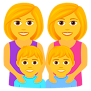 👩‍👩‍👦‍👦 Emoji Família: Mulher, Mulher, Menino E Menino na JoyPixels 7.0.