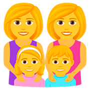 👩‍👩‍👧‍👦 Emoji Familie: Frau, Frau, Mädchen und Junge JoyPixels 7.0.