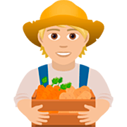 Emoji 🧑🏼‍🌾 Agricoltore: Carnagione Abbastanza Chiara su JoyPixels 7.0.