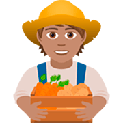 🧑🏽‍🌾 Emoji Agricultor: Pele Morena na JoyPixels 7.0.