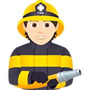 Feuerwehrmann/-frau: helle Hautfarbe JoyPixels 7.0.