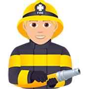 🧑🏼‍🚒 Emoji Feuerwehrmann/-frau: mittelhelle Hautfarbe JoyPixels 7.0.