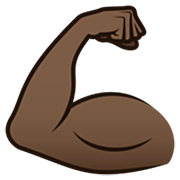 Émoji 💪🏿 Biceps Contracté : Peau Foncée sur JoyPixels 7.0.