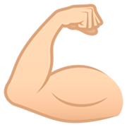 💪🏻 Emoji Bíceps: Pele Clara na JoyPixels 7.0.