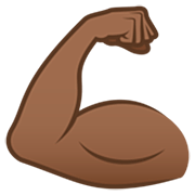 Émoji 💪🏾 Biceps Contracté : Peau Mate sur JoyPixels 7.0.