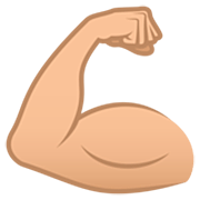 Émoji 💪🏼 Biceps Contracté : Peau Moyennement Claire sur JoyPixels 7.0.