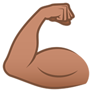 💪🏽 Emoji Bíceps Flexionado: Tono De Piel Medio en JoyPixels 7.0.