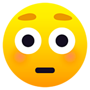😳 Emoji errötetes Gesicht mit großen Augen JoyPixels 7.0.