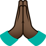 🙏🏿 Emoji Manos En Oración: Tono De Piel Oscuro en JoyPixels 7.0.