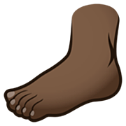 🦶🏿 Emoji Fuß: dunkle Hautfarbe JoyPixels 7.0.
