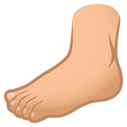 Fuß: mittelhelle Hautfarbe JoyPixels 7.0.