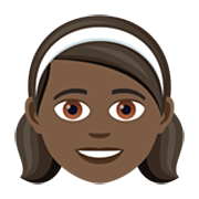 Emoji 👧🏿 Bambina: Carnagione Scura su JoyPixels 7.0.